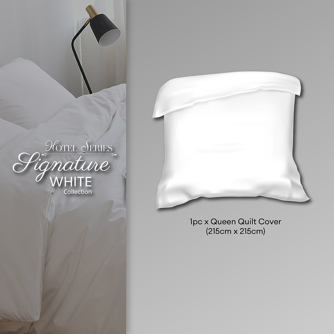 Jean Perry Hotel Series Signature White QUILT COVER ONLY - 100% Cotton 950TC