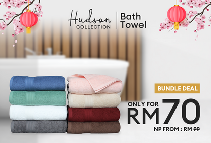 Jean Perry Hudson Bath Towel [100% COTTON] Bundle 2@RM70