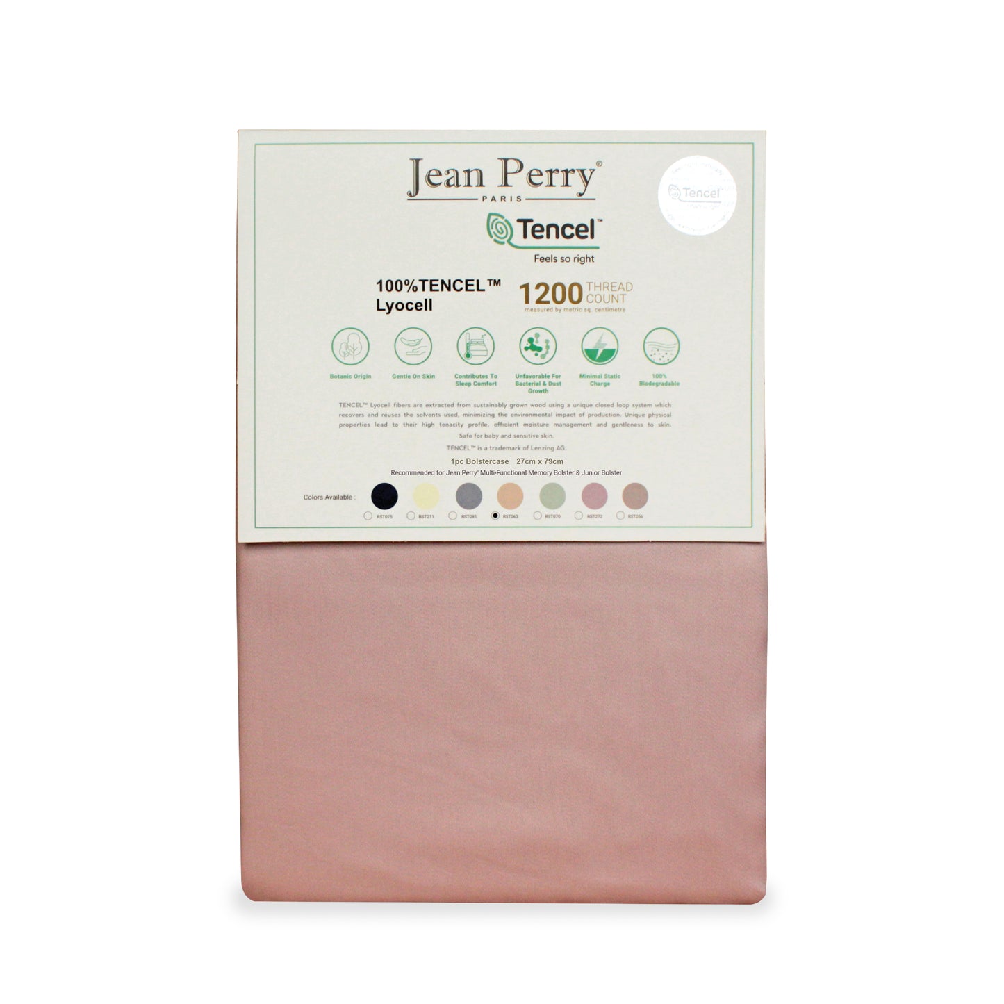 Jean Perry TENCEL™ 1pc Junior Bolster Case (KID'S size) -  1200TC