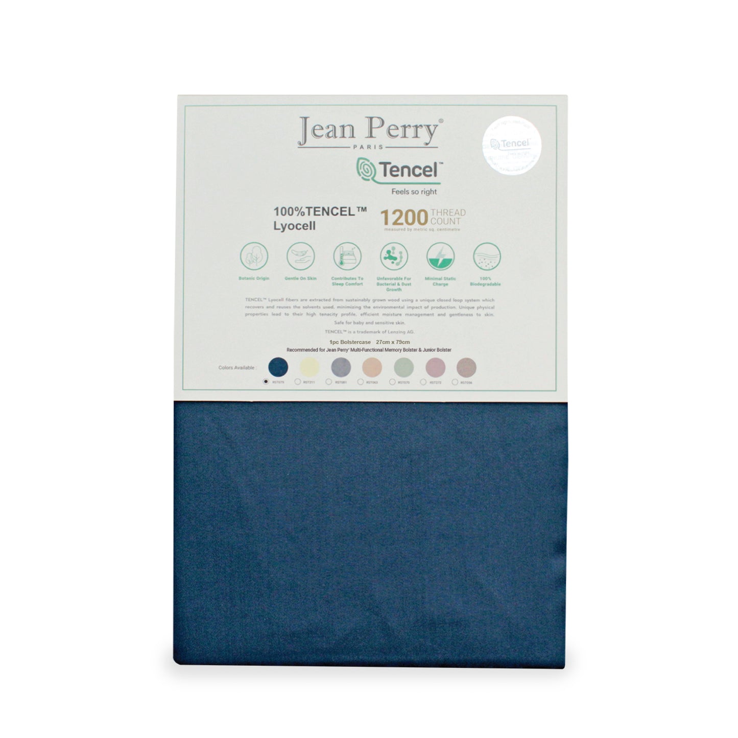 Jean Perry TENCEL™ 1pc Junior Bolster Case (KID'S size) -  1200TC