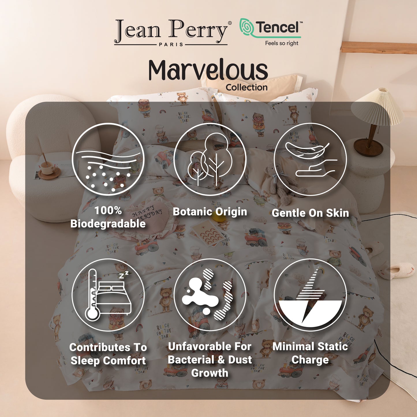 Jean Perry TENCEL™ Marvelous Quilt Cover Set - 1200TC